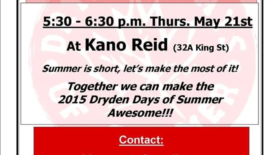 Dryden Days Of Summer General Meeting Tonight