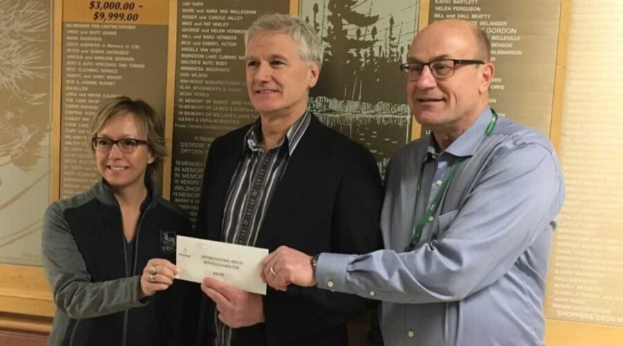 donate1 $30,000 Domtar Donation For CT Scan Unit