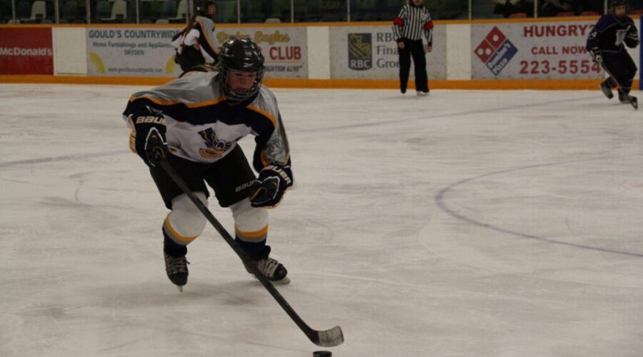 Eagles In Action On Home Ice; Warriors In Kenora