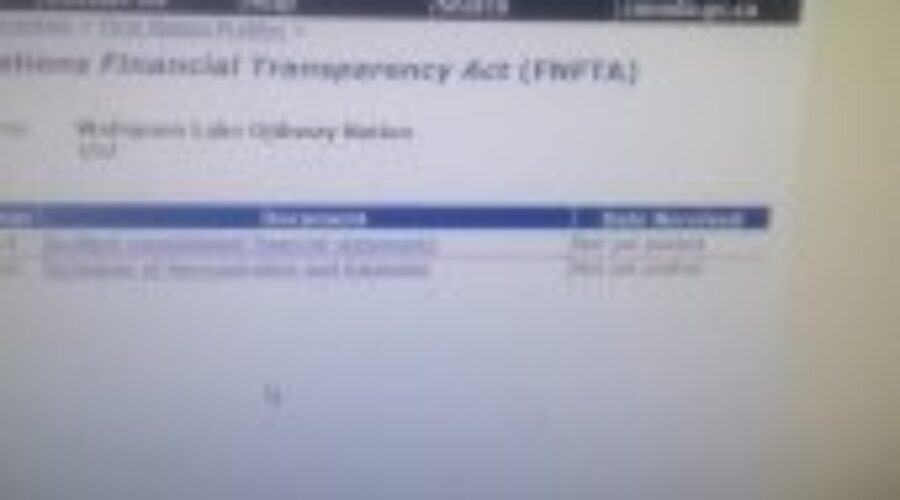 fiances No Local Submissions Of Financial Statements