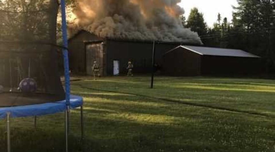Large Garage Destroyed By Fire