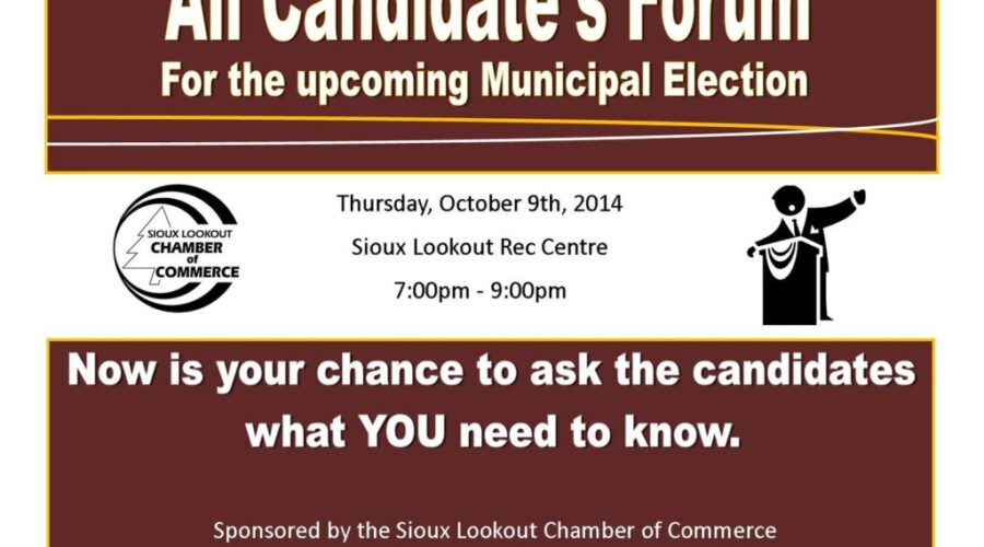 All-Canadidates Forum In Sioux Lookout Thursday Night