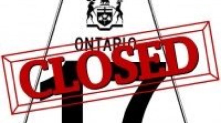 Highway 17 Closed Near Vermilion Bay
