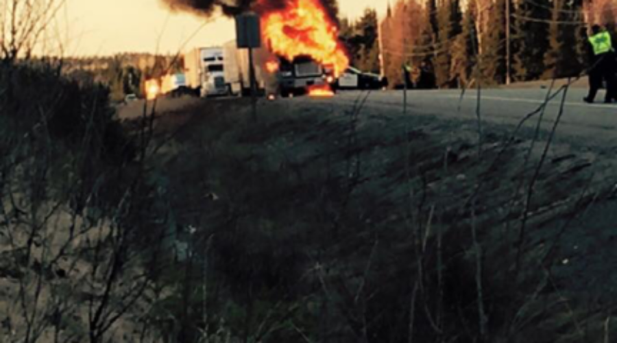 Transport Fire On Highway 17