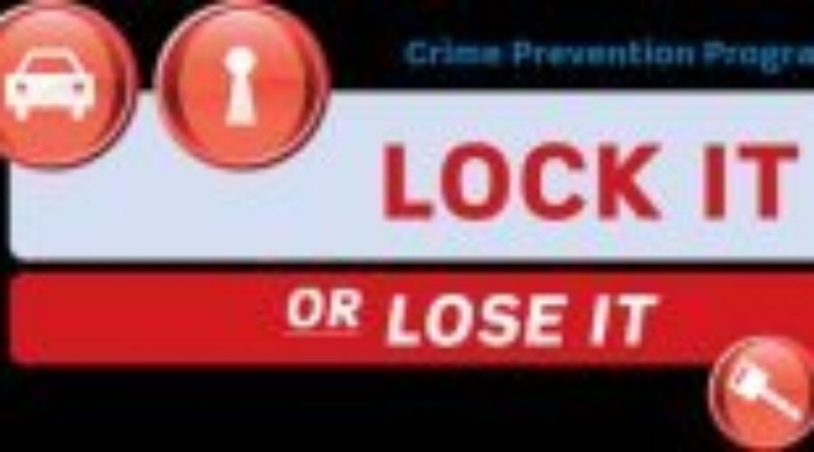 OPP Remind Folks To Lock It Or Lose It