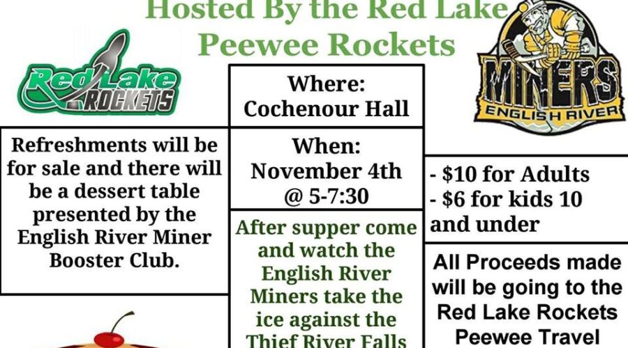 Red Lake Rockets Hosting Fundraising Dinner