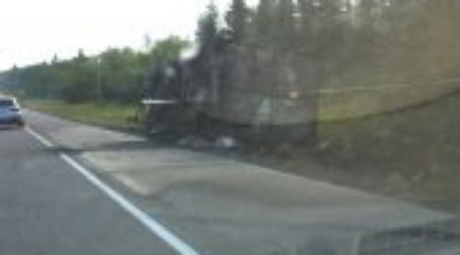 Transport On Fire Closes Trans Canada For 3 Hours