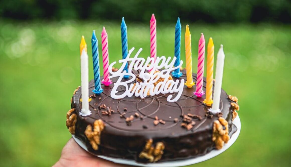 happy birthday cake with candles