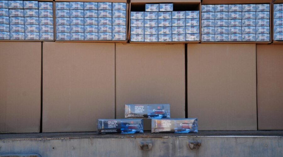 illegal cigarettes RCMP make a huge seizure of illegal cigarettes at the border