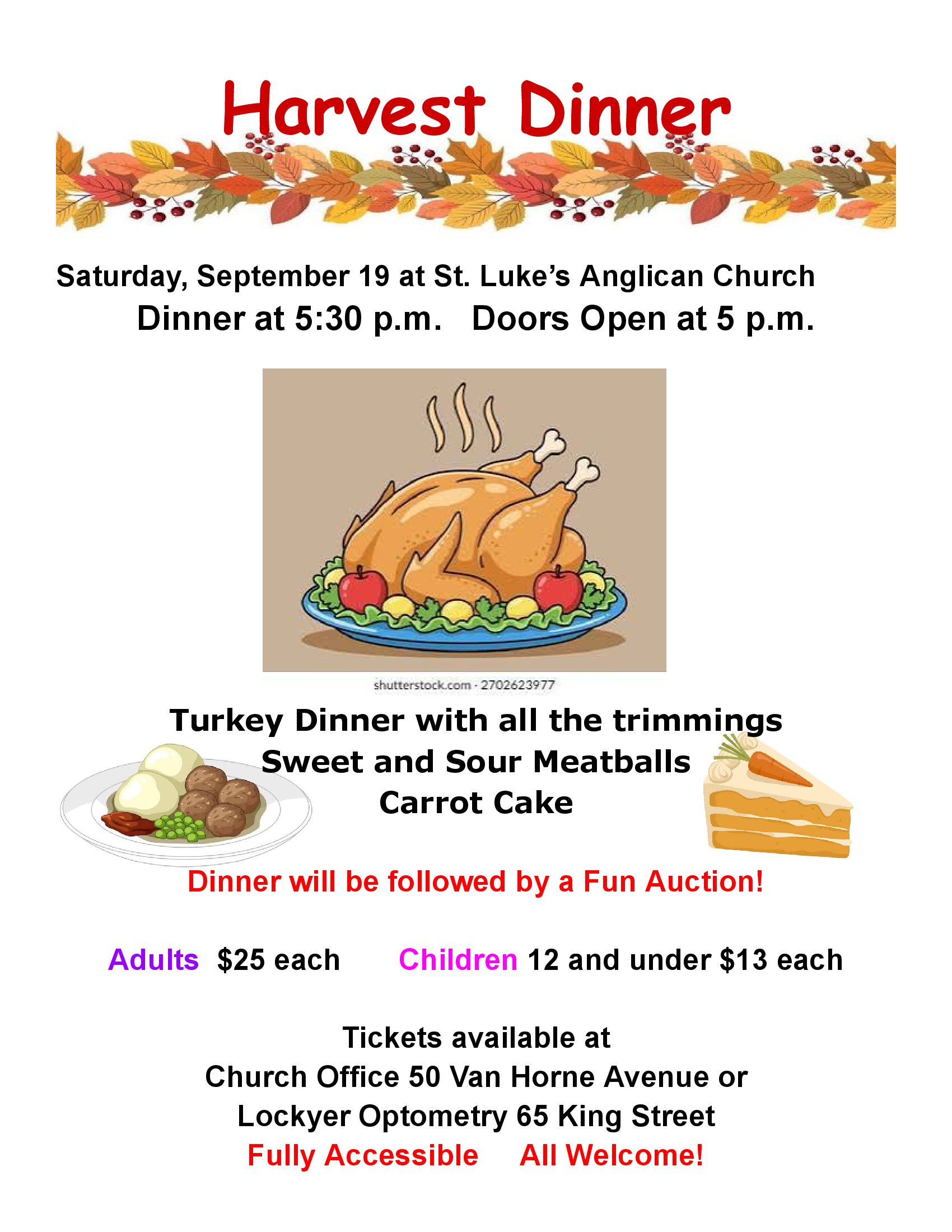 HARVEST DINNER